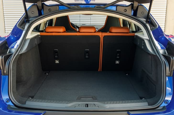 Boot capacity is a massive 656 litres. There's a 27-litre boot up front too.  